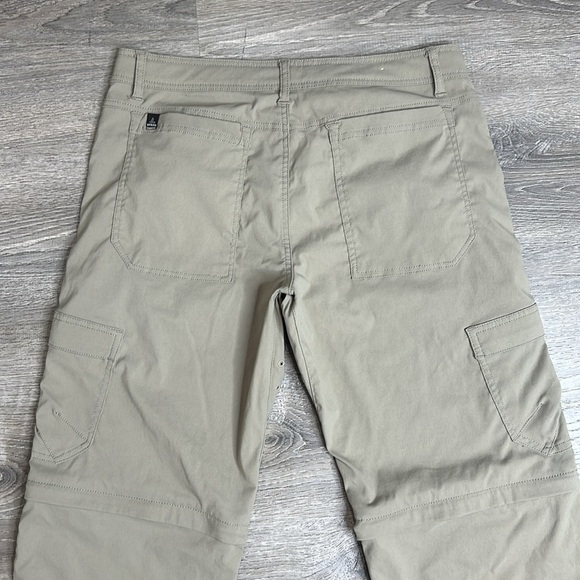 Prana Men’s Stretch Zion Convertible Cargo Pants in Sandbar Sz Med x 30L - Picture 7 of 13